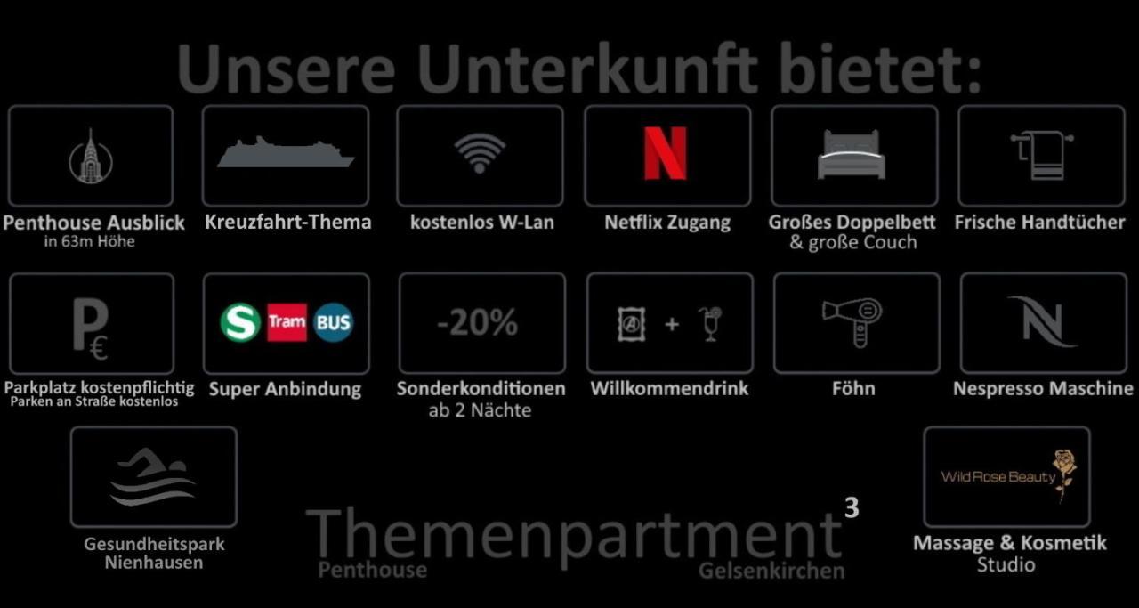 Apartament Themenpartment Himmel Und Mehr Penthouse Gelsenkirchen Zewnętrze zdjęcie